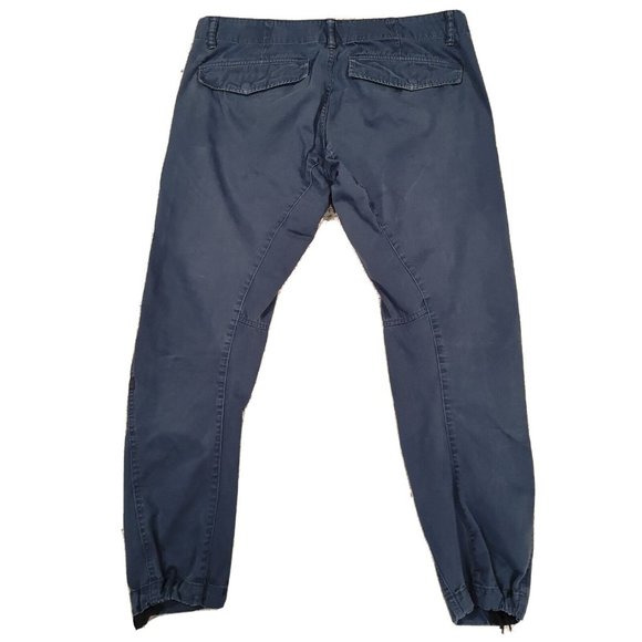 G Star Raw Pants Mens Tapered Leg Navy Drawstring Ankle Articulated Knee 36/34 - Picture 6 of 15